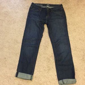 LOFT modern straight rolled cuff jeans sz 4